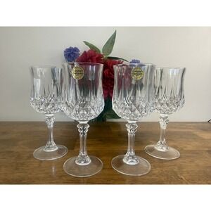 Cristal D'Arques France Crystal Wine Glasses Cut Crystal Vintage Barware